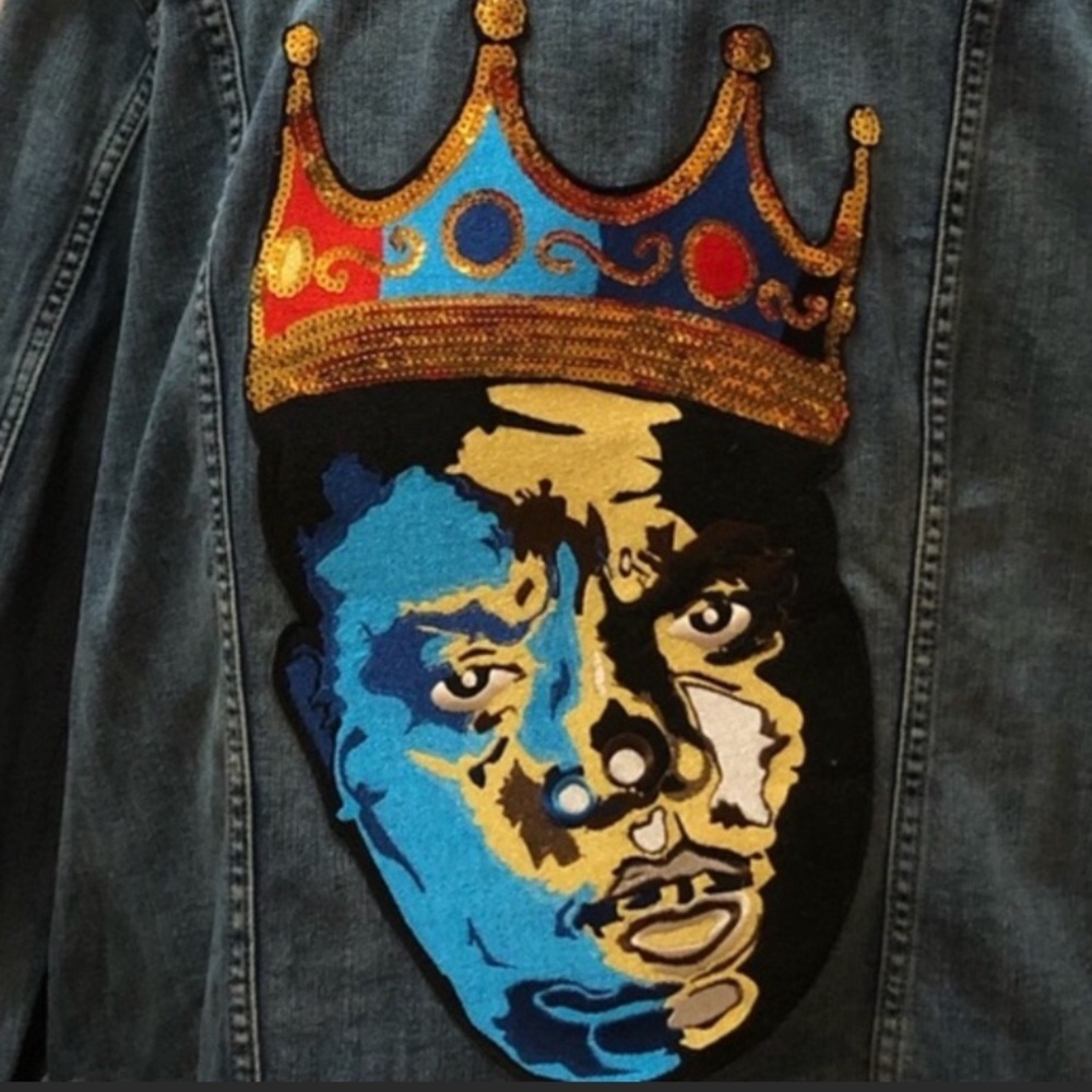 Embellished patchwork denim jacket Trendy Biggie Patchwork Levi’s Denim Jacket